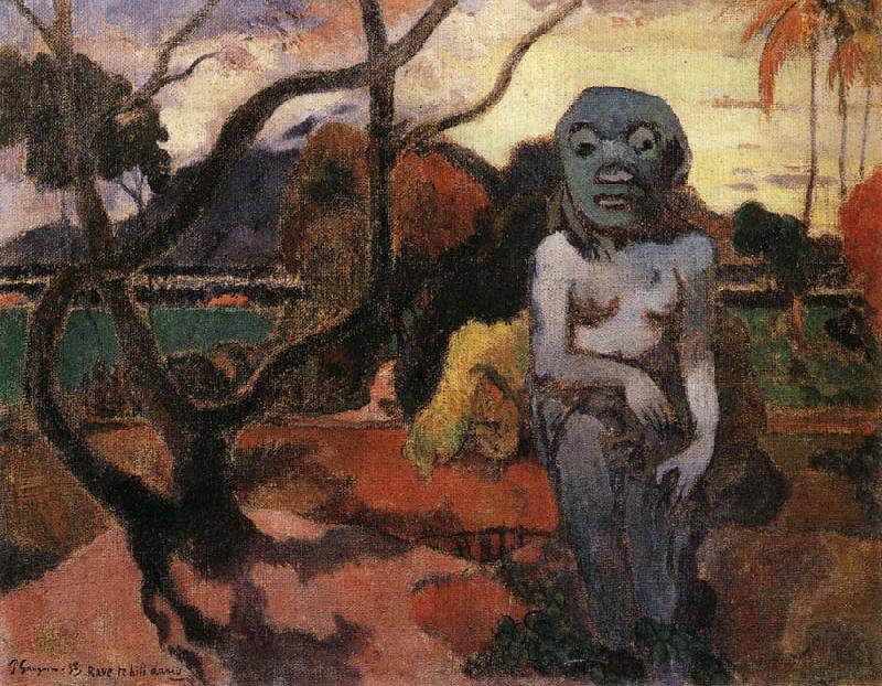 Paul Gauguin Presence of the Bad Dermon Sweden oil painting art